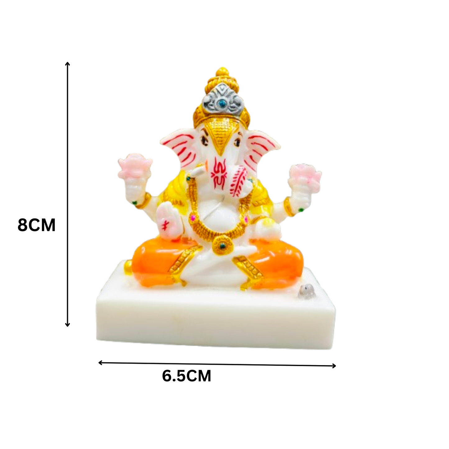 Lord dagdushet maharaj Ganpati Idol For Car and Table Decor