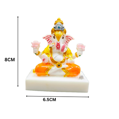 Lord dagdushet maharaj Ganpati Idol For Car and Table Decor