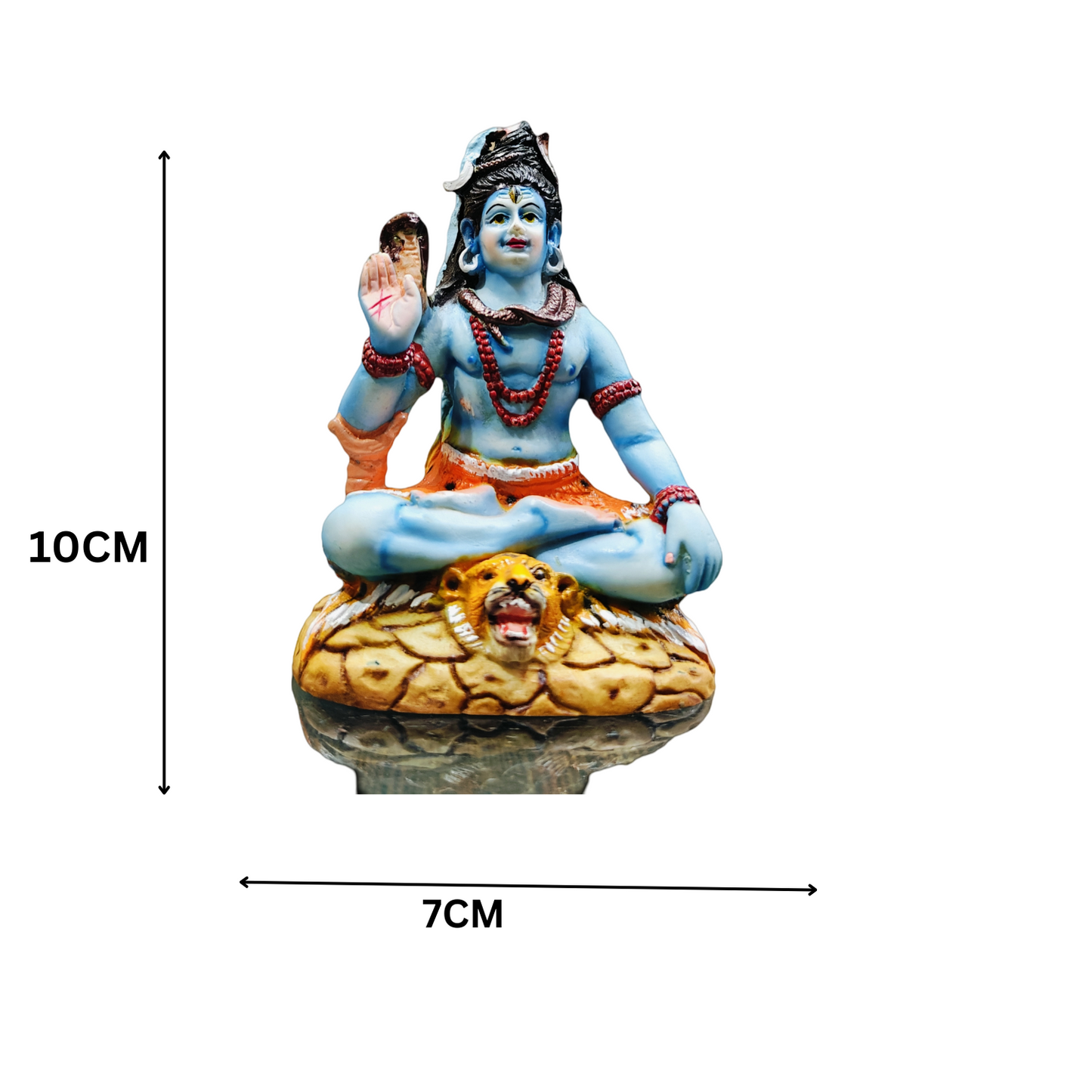 Sitting Mahadev Idol For Car Dashboard (Blue)