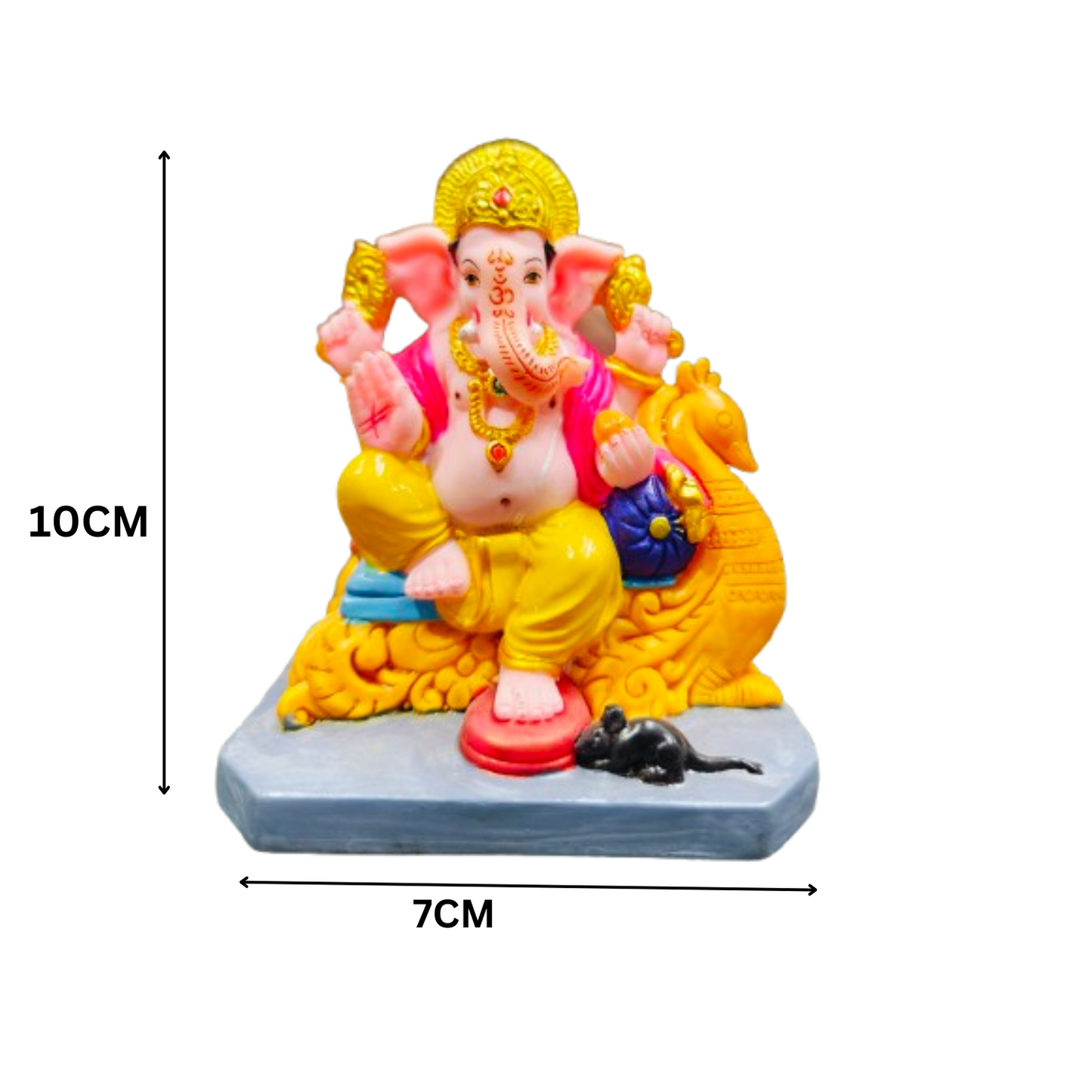 lord Ganpati Idol For Car and Table 01 (Black)