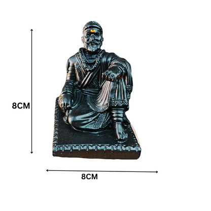 Chattrapati Shivaji Maharaj Idol For Car and Table 01 (Black)