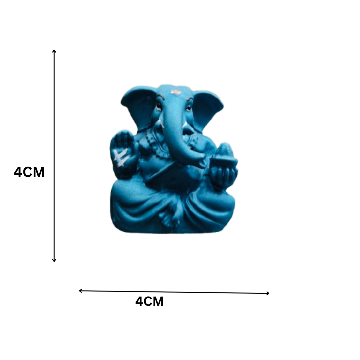 Om Ganesh Murti For Car Dashborad Ganesha and home decor (Sky Blue)