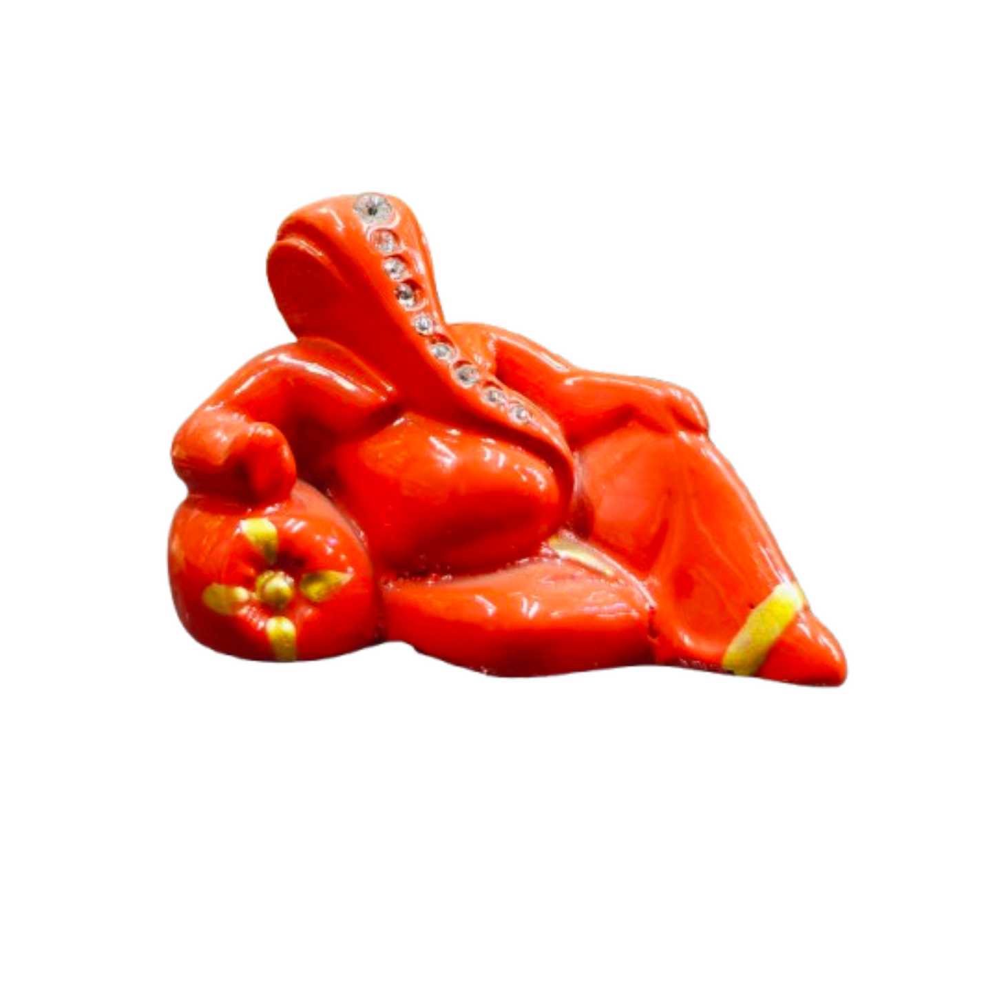 Little Red Ganpati bappa Murti Idol For Car and Table Decoration