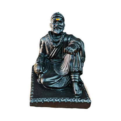 Chattrapati Shivaji Maharaj Idol For Car and Table 01 (Black)