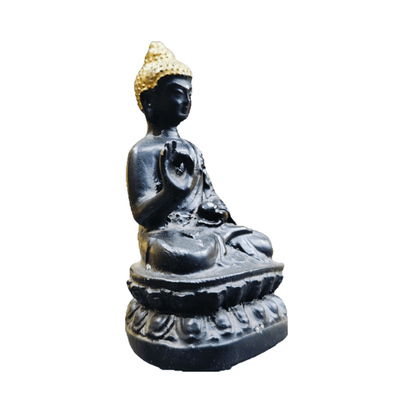 Meditating Black buddha Statue Marble Large Buddha Statue 24 inch buddha statue buddha idol for home Perfect Spiritual Gifts for Yoga Studio