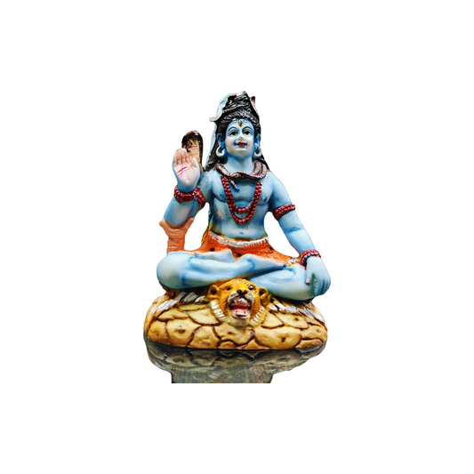 Sitting Mahadev Idol For Car Dashboard (Blue)