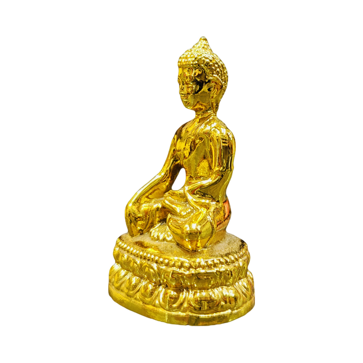 MURTI Golden Gautam Buddh bhagwan Murti For Home decoration Decorative Showpiece