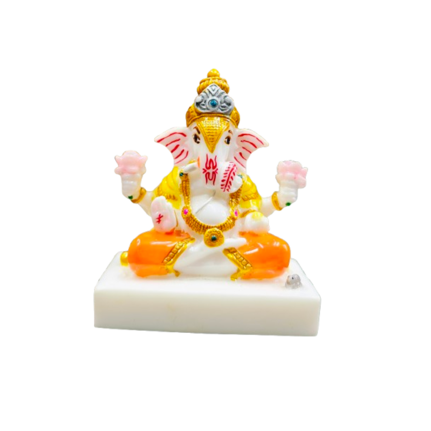 Lord dagdushet maharaj Ganpati Idol For Car and Table Decor