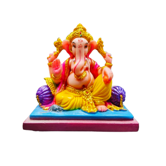 Eco Friendly Ganesha Idol Handcrafted Colorful Indian For car dachborad and home decor