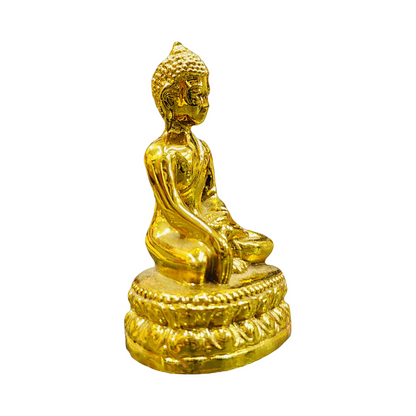 MURTI Golden Gautam Buddh bhagwan Murti For Home decoration Decorative Showpiece