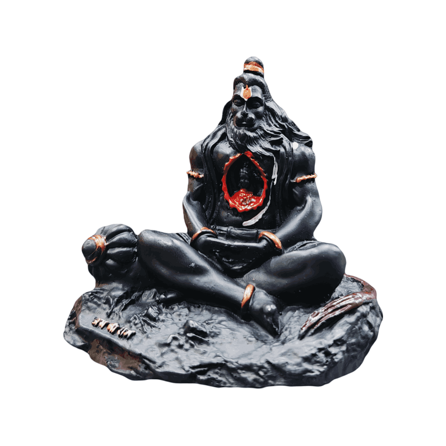 Utkarsh Meditating Hanuman Ji Murti for Car Dashboard, Meditation Bajrangbali Statue Decorative Showpiece