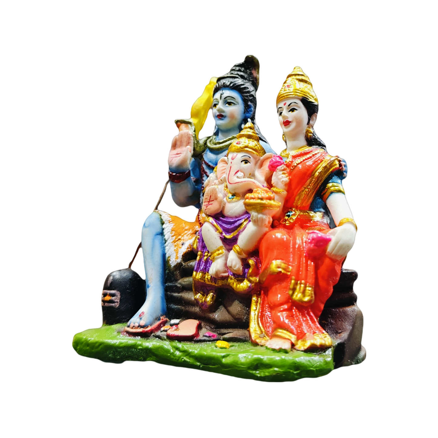 Shiv Parvati and Ganesh Parivar Idol for Car Dashboard and Home