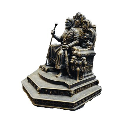 Chhatrapati Shivaji Maharaj Murti On Sinhasan with Talwar