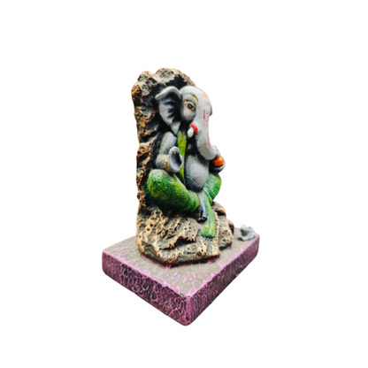 CORP Grey and Red Ganpati Idol For Car and Table