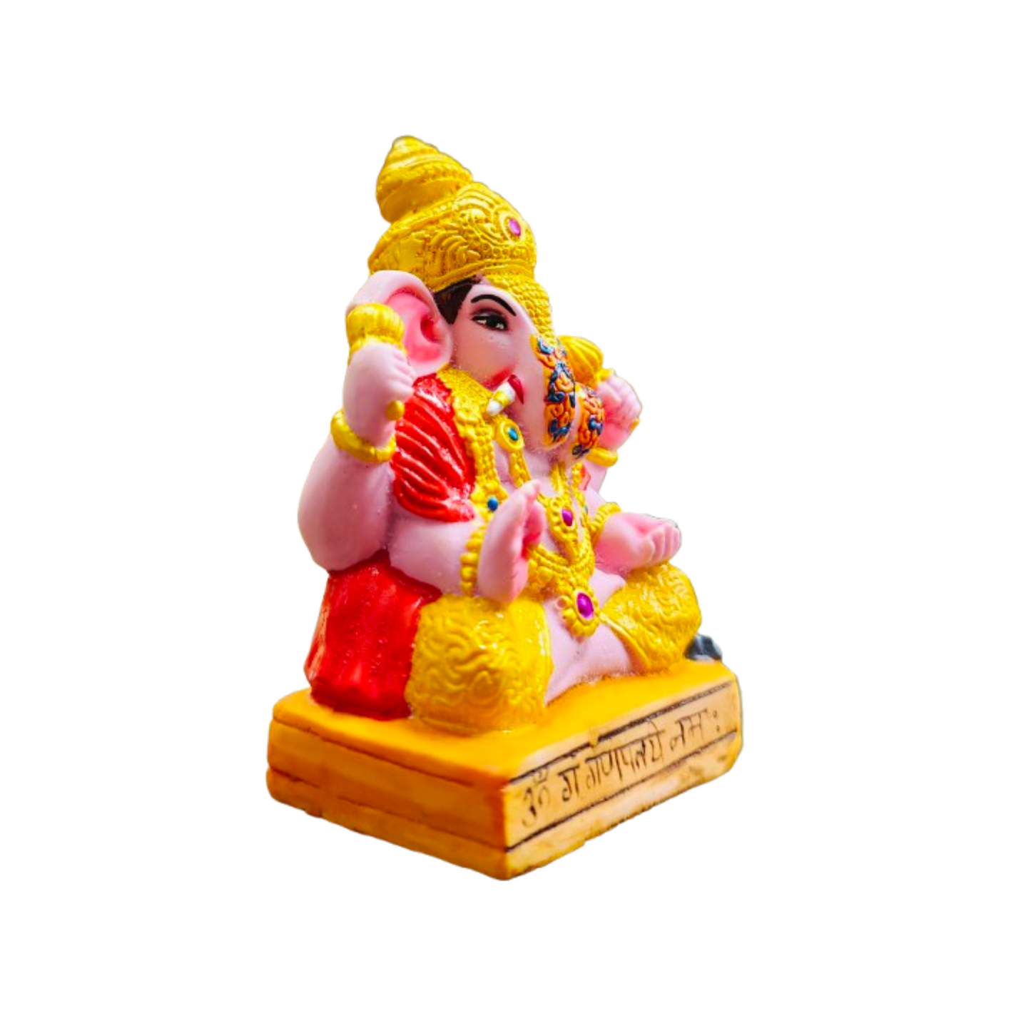 Shrimant Dagdusheth Halwai Ganpati Idol For Car and Table 01 (Black)