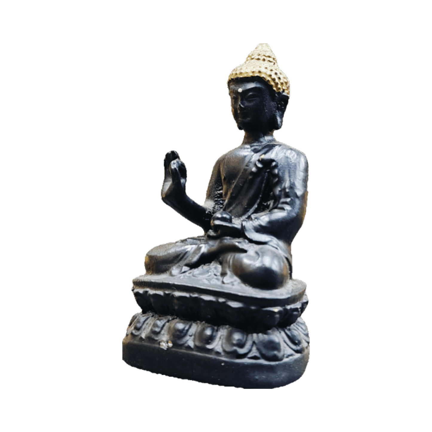 Meditating Black buddha Statue Marble Large Buddha Statue 24 inch buddha statue buddha idol for home Perfect Spiritual Gifts for Yoga Studio