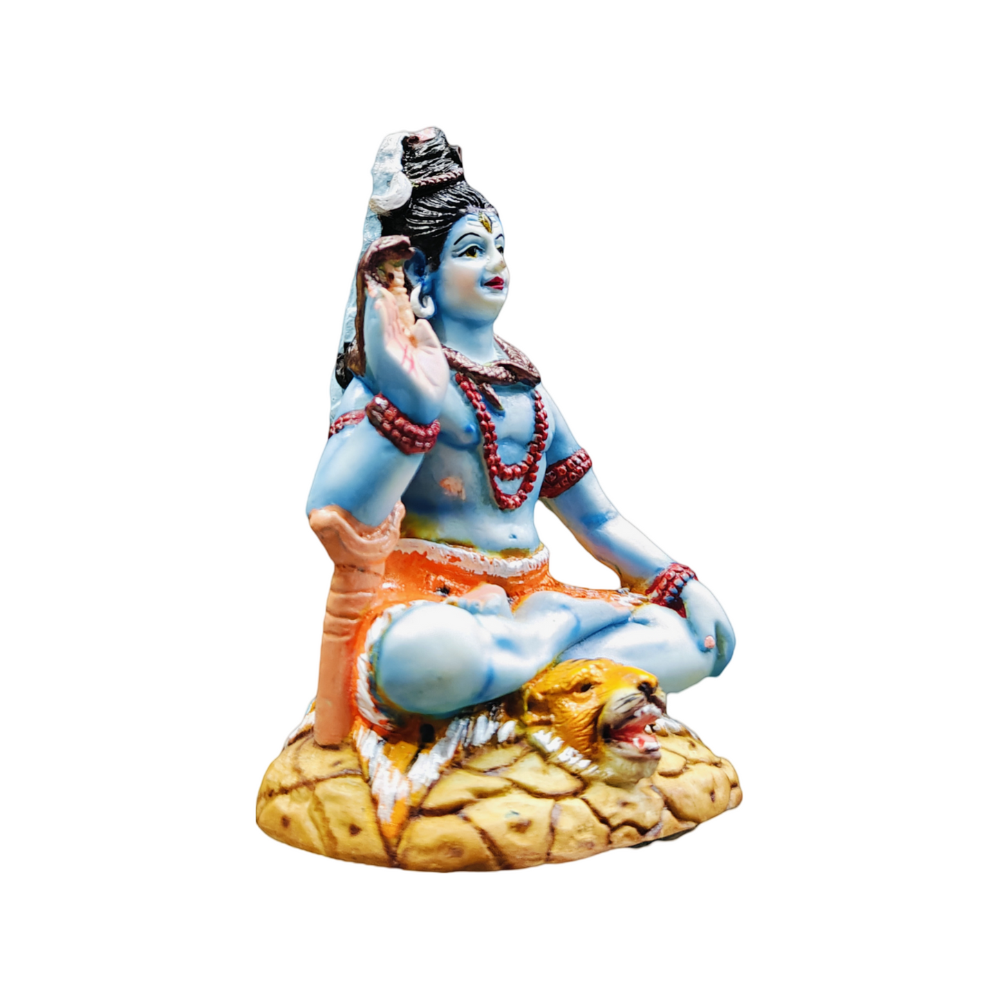 Sitting Mahadev Idol For Car Dashboard (Blue)