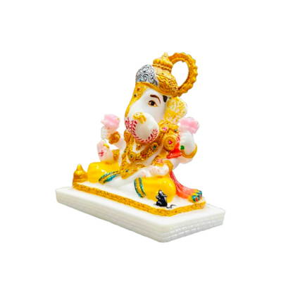 Dagdushet Ganpati bappa Murti Idol For Car and Table Decor