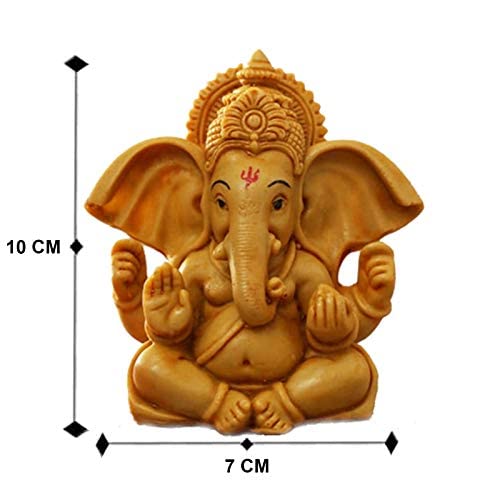 Ganesh Idol in Brown For Car Dashboard