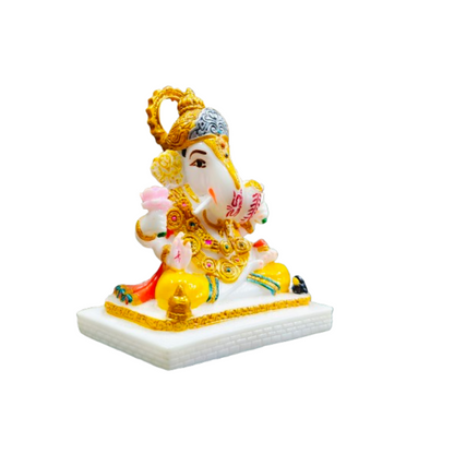 Dagdushet Ganpati bappa Murti Idol For Car and Table Decor