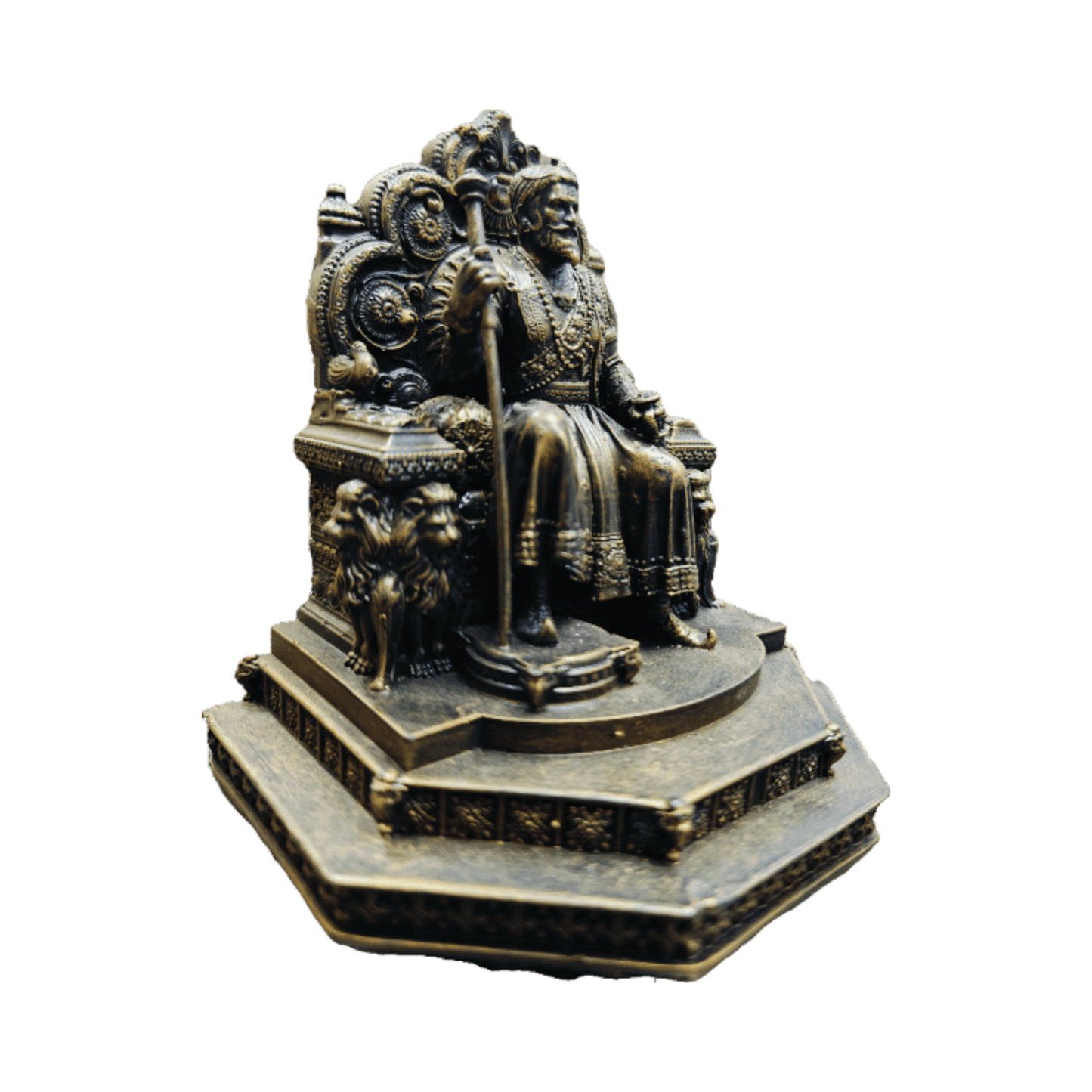 Chhatrapati Shivaji Maharaj Murti On Sinhasan with Talwar