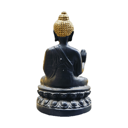 Meditating Black buddha Statue Marble Large Buddha Statue 24 inch buddha statue buddha idol for home Perfect Spiritual Gifts for Yoga Studio