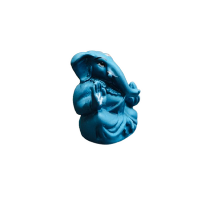 Om Ganesh Murti For Car Dashborad Ganesha and home decor (Sky Blue)