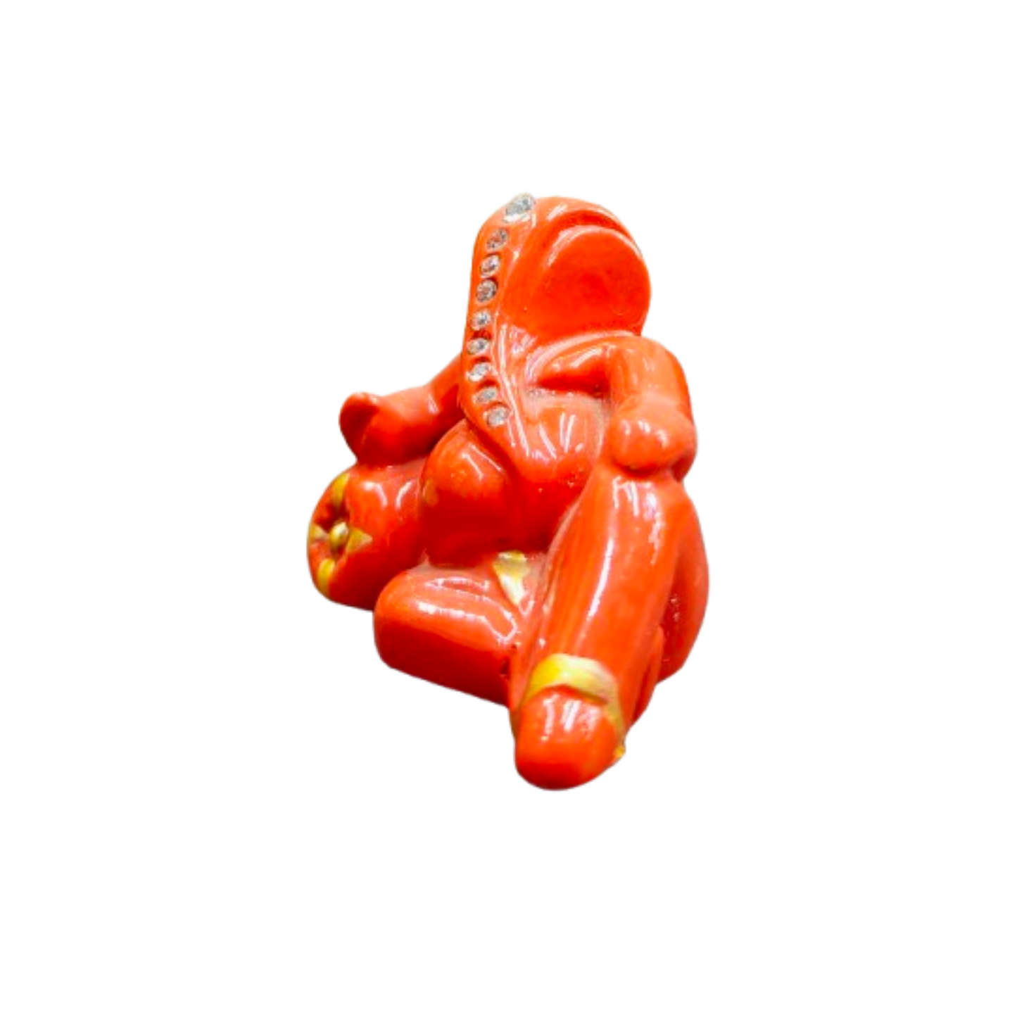 Little Red Ganpati bappa Murti Idol For Car and Table Decoration