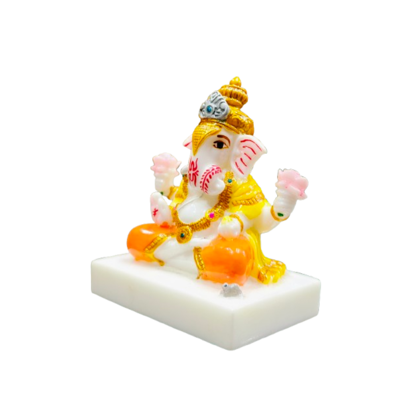 Lord dagdushet maharaj Ganpati Idol For Car and Table Decor