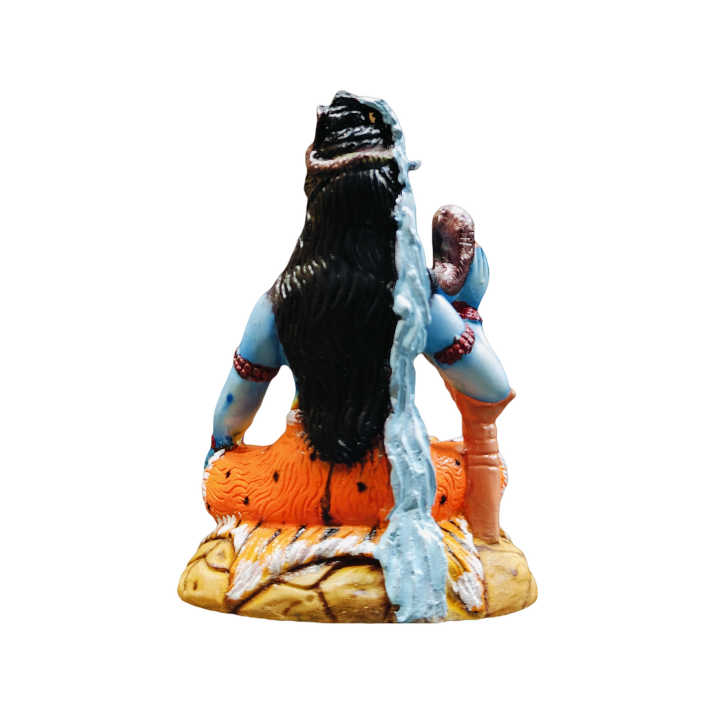 Sitting Mahadev Idol For Car Dashboard (Blue)