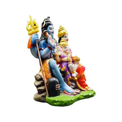 Shiv Parvati and Ganesh Parivar Idol for Car Dashboard and Home