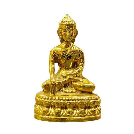 MURTI Golden Gautam Buddh bhagwan Murti For Home decoration Decorative Showpiece