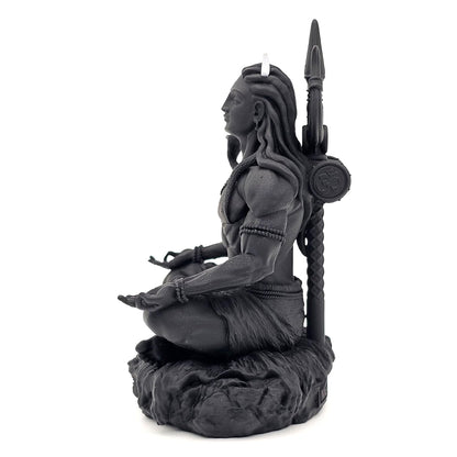 Meditating Mahayogi Shiva Murti in Black