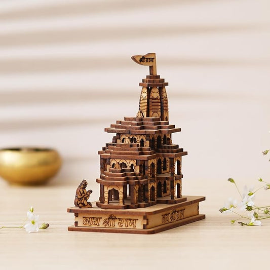 Webelkart Premium Ram Mandir Ayodhya: Elegant Plywood Temple for Pooja Room