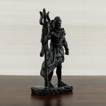 Standing Mahadev Murti With Trishul Black