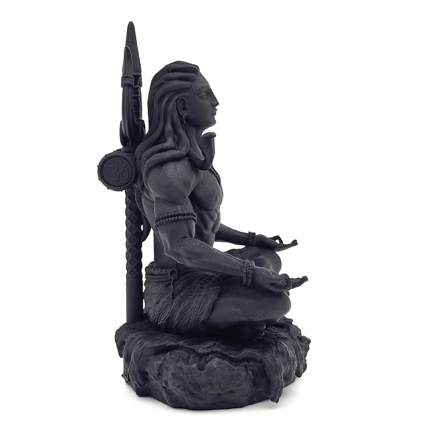 Meditating Mahayogi Shiva Murti in Black